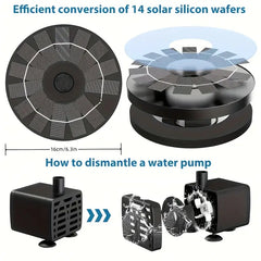 Solar Bird Bath Fountain Pump for Garden & Pond 1W