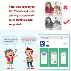 Mini Portable Thermal Photo Printer for iPhone/Android