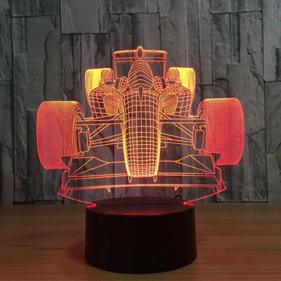 3D Racing LED Touch Control Night Light Decor Lamp