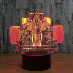 3D Racing LED Touch Control Night Light Decor Lamp