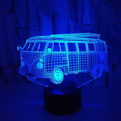 3D Bus Night Light - LED Table Lamp