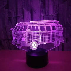 3D Bus Night Light - LED Table Lamp
