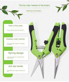 Stainless Steel Garden Pruning Shears for Multi-Purpose Use
