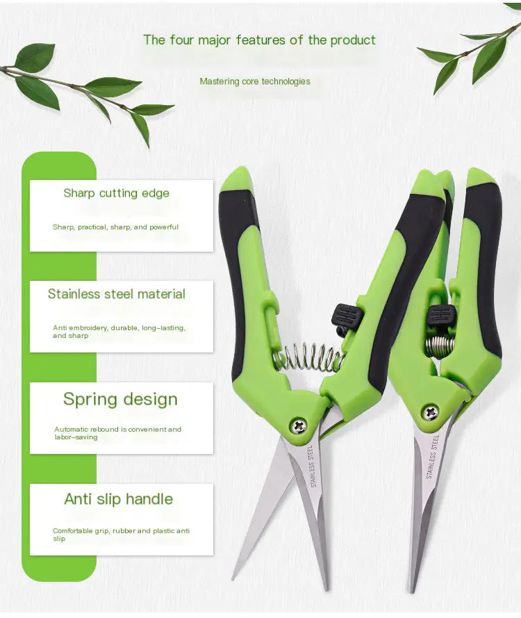 Stainless Steel Garden Pruning Shears for Multi-Purpose Use