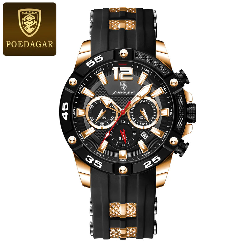 Luxury Waterproof Men's Military Sports Watch with Luminous Feature