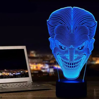 Joker Style LED 3D Night Light with Adjustable Features