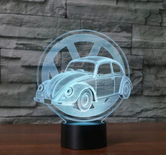 3D VW Beetle Car LED Lamp with Touch and Remote Control