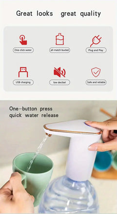 Portable Electric Water Bottle Pump for Home & Travel
