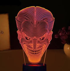 Joker Style LED 3D Night Light with Adjustable Features