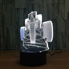 3D Racing LED Touch Control Night Light Decor Lamp
