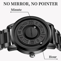 Magnetic Rolling Ball Men's Creative Watch with Edge Design