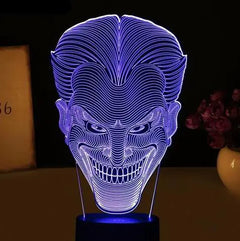 Joker Style LED 3D Night Light with Adjustable Features
