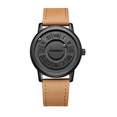 Magnetic Rolling Ball Men's Creative Watch with Edge Design