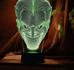 Joker Style LED 3D Night Light with Adjustable Features