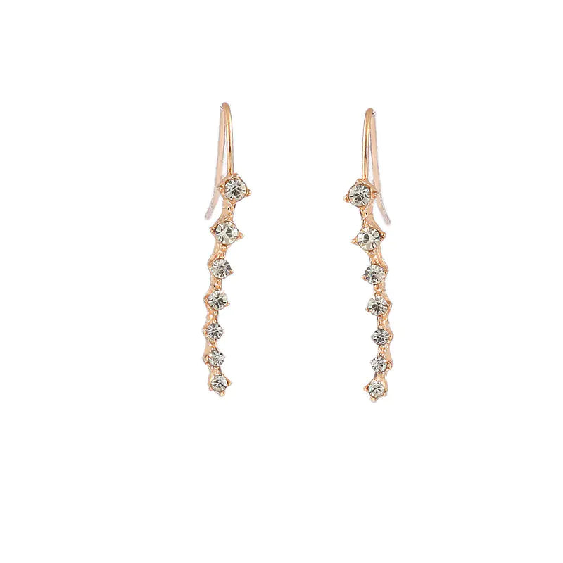 Long Rhinestone Bridal Earrings (Set of 7)