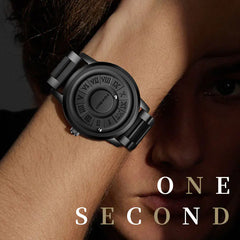 Magnetic Rolling Ball Men's Creative Watch with Edge Design