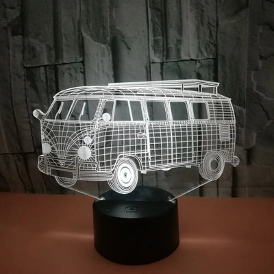 3D Bus Night Light - LED Table Lamp