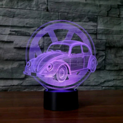 3D VW Beetle Car LED Lamp with Touch and Remote Control