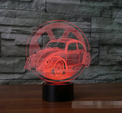 3D VW Beetle Car LED Lamp with Touch and Remote Control